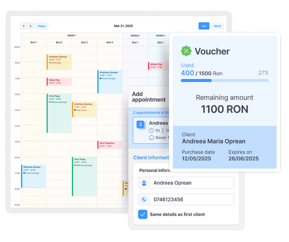 Client and appointment dashboard